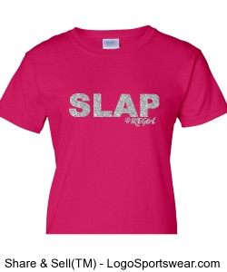 SLAP by IKEGirl T-shirt (Glittered Lettering) Design Zoom